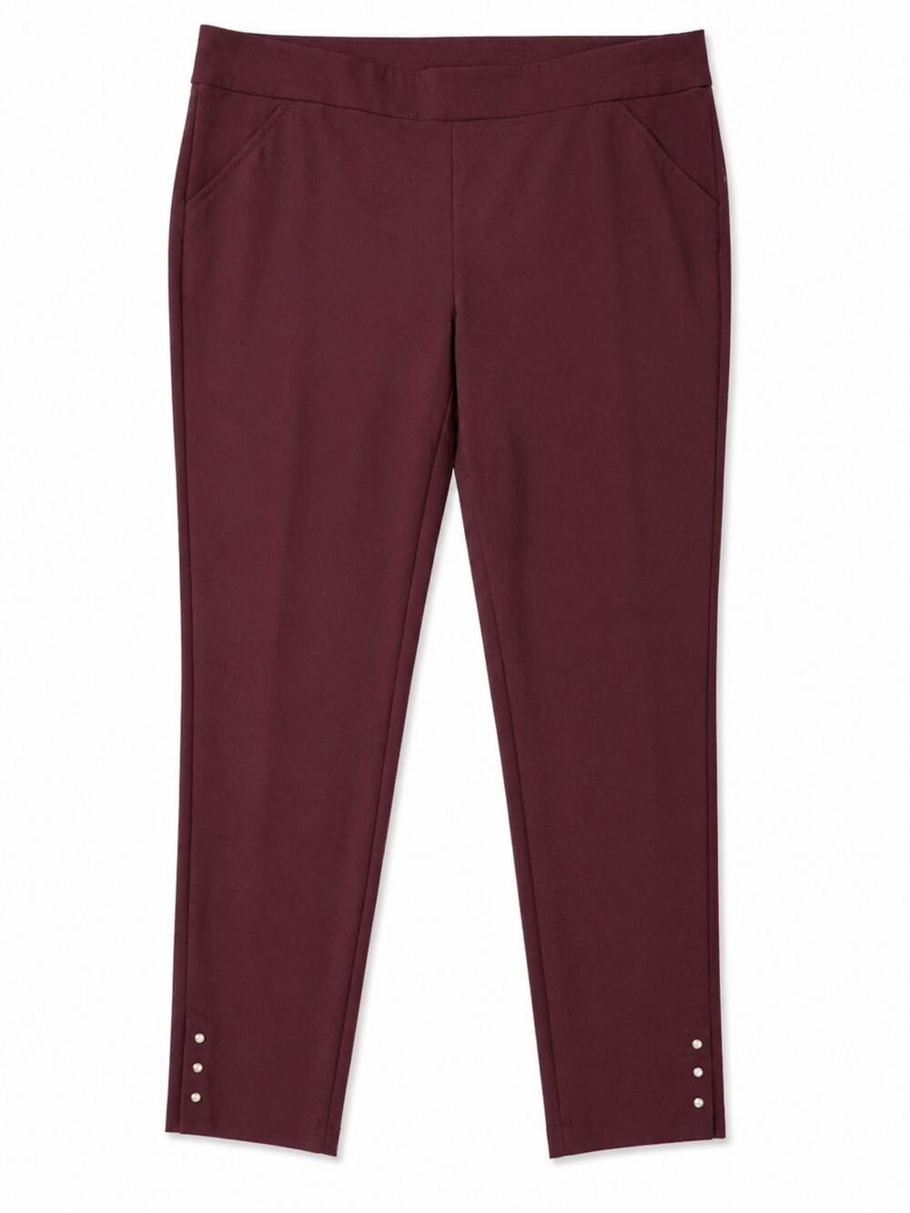 Counterparts Burgundy Slim Ankle Pants Size 16 Stretch Career